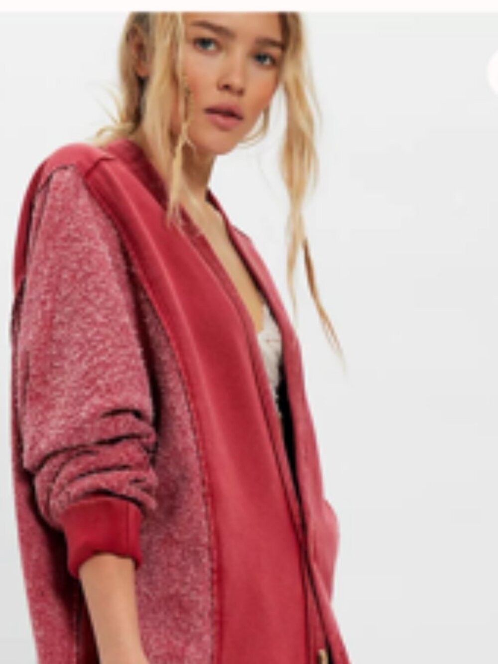 NWT We The Free Dreamy Blue Cardi in Stolen Kiss (Red) - Picture 2 of 13